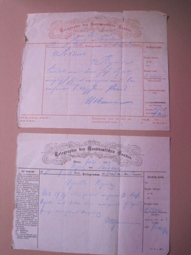 Telegramm 1869 telegraphie - x,
