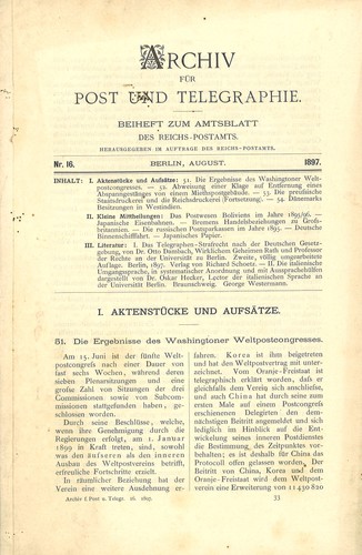 Archiv für post und - für,