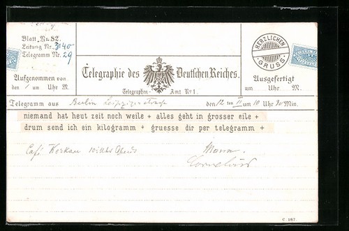 Telegraphie des deutschen - telegraphie,