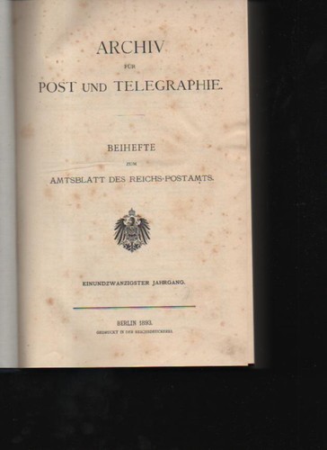 Archiv für post und - ,