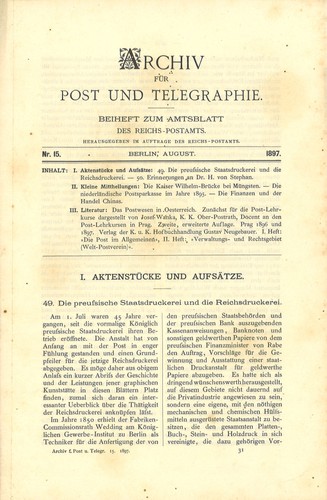 Archiv für post und - archiv,