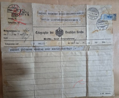 Alte 1905 telegraphie - alte,