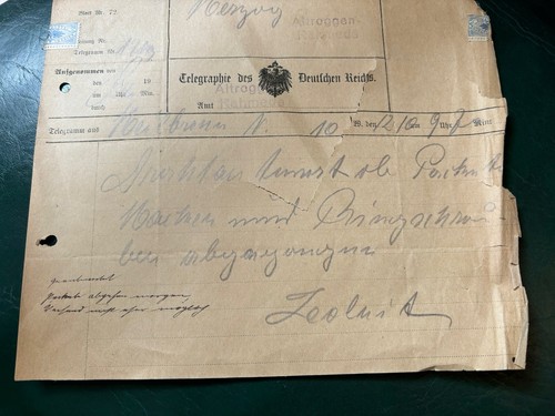 Telegramm kaiserliche deutsche - telegramm,