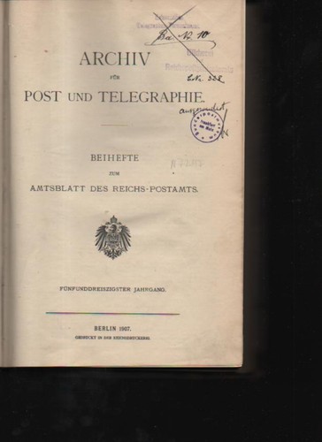 Archiv für post und - post,